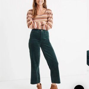 Madewell Slim Emmett Wide-Leg Crop Pants: Corduroy Edition